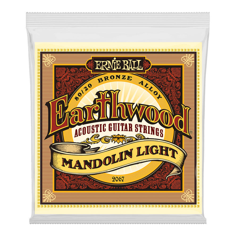 ERNIE BALL <br>#2067 Earthwood Mandolin Light Loop End 80/20 Bronze 9-34