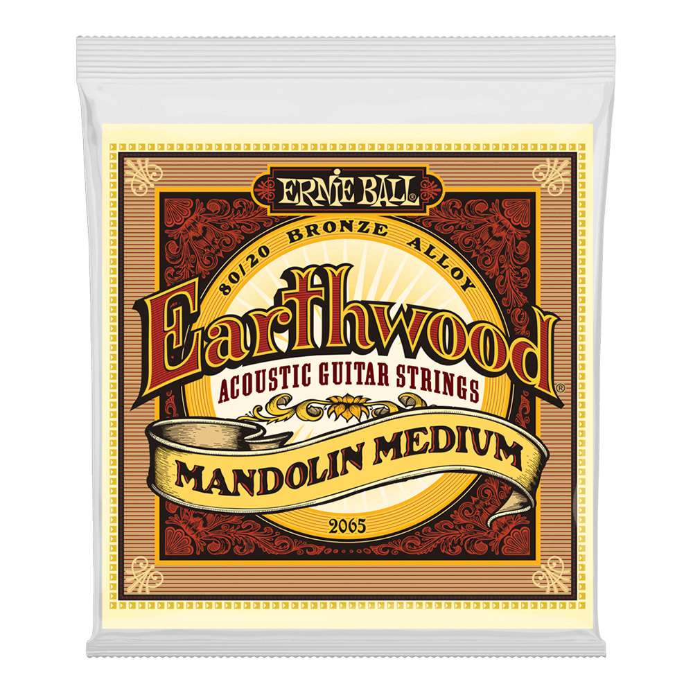 ERNIE BALL <br>#2065 Earthwood Mandolin Medium Loop End 80/20 Bronze 10-36