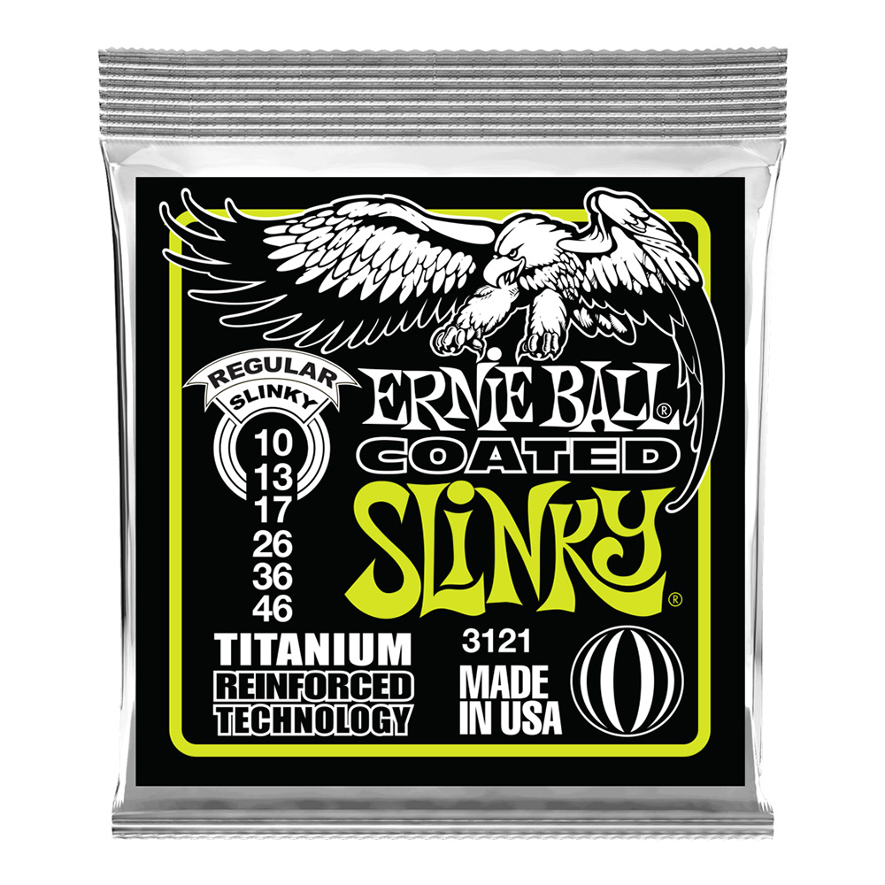 ERNIE BALL <br>#3121 Regular Slinky Coated Titanium RPS 10-46