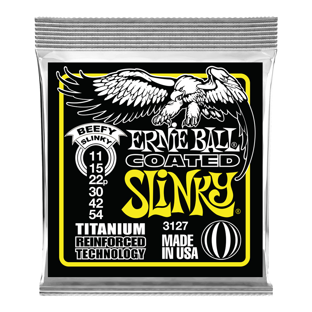 ERNIE BALL <br>#3127 Beefy Slinky Coated Titanium RPS 11-54