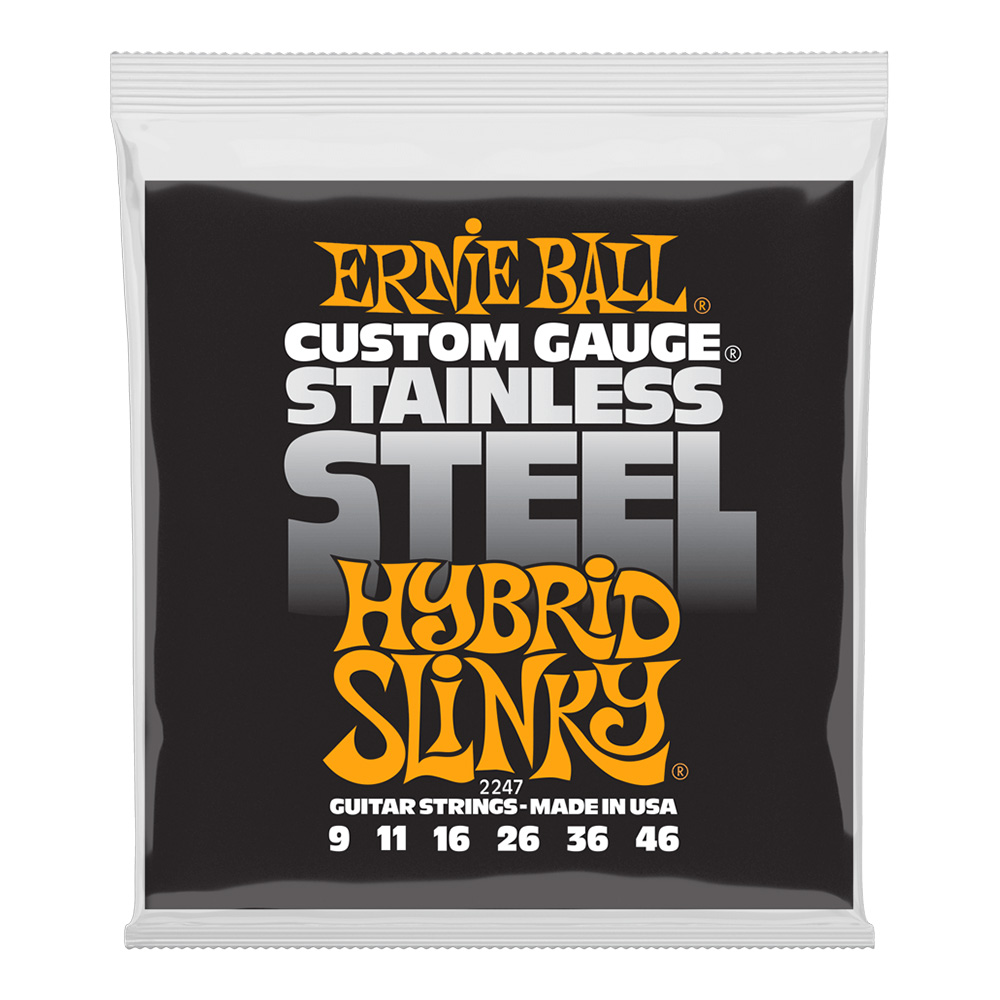 ERNIE BALL <br>#2247 Hybrid Slinky Stainless Steel Wound 9-46