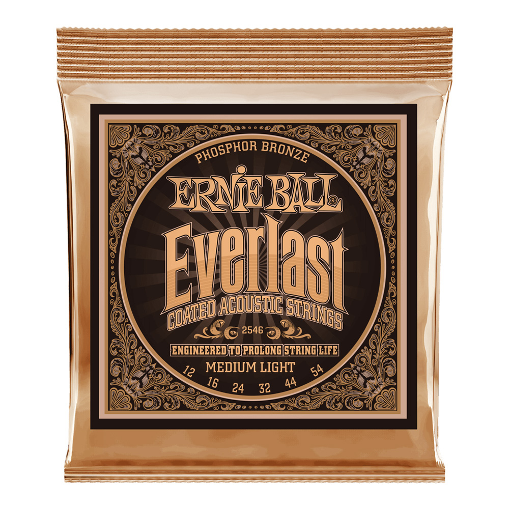 ERNIE BALL <br>#2546 Everlast Medium Light Coated Phosphor Bronze 12-54