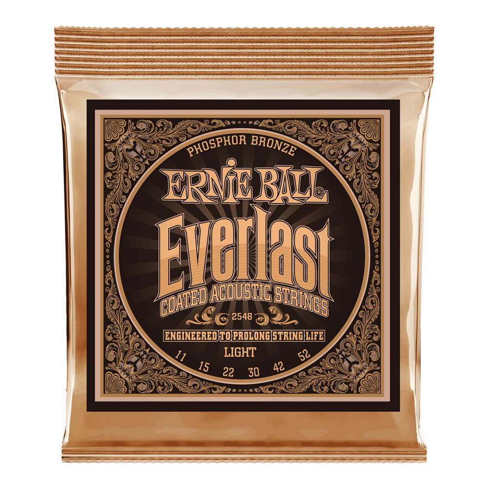 ERNIE BALL <br>#2548 Everlast Light Coated Phosphor Bronze 11-52