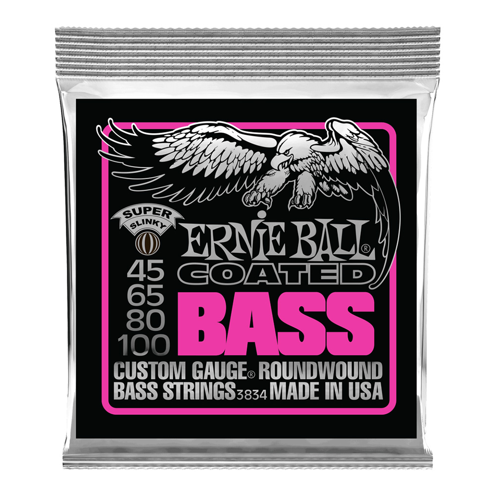 ERNIE BALL <br>#3834 Super Slinky Coated 45-100