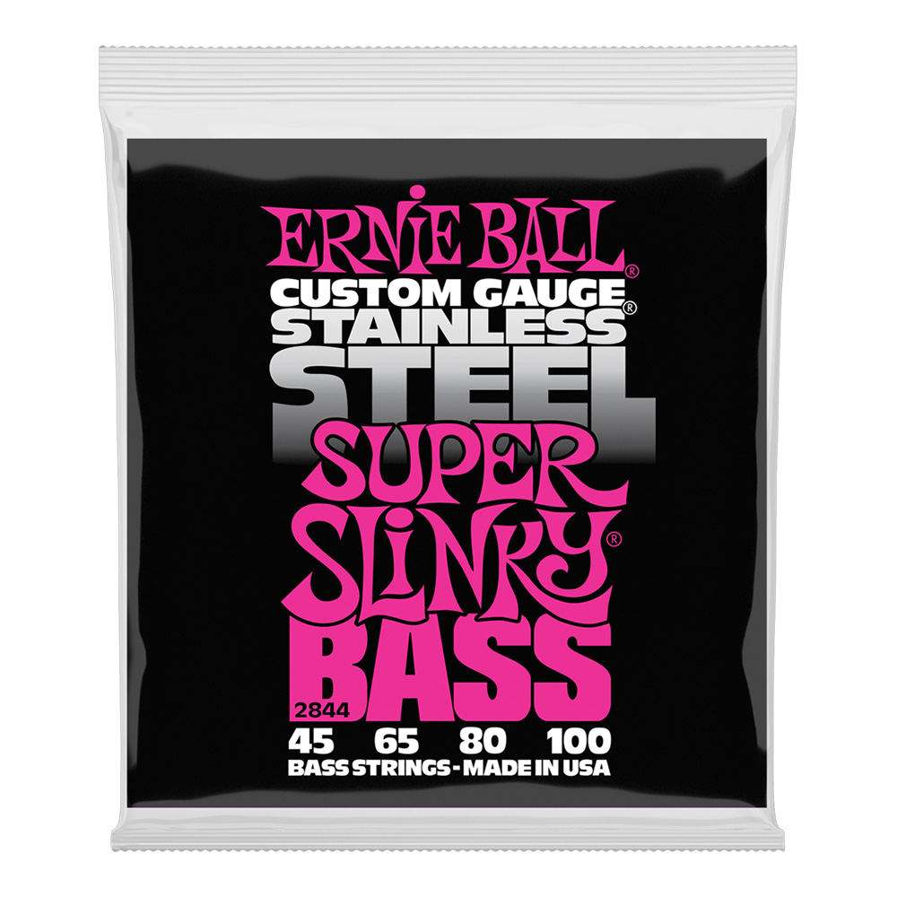 ERNIE BALL <br>#2844 Super Slinky Stainless Steel 45-100
