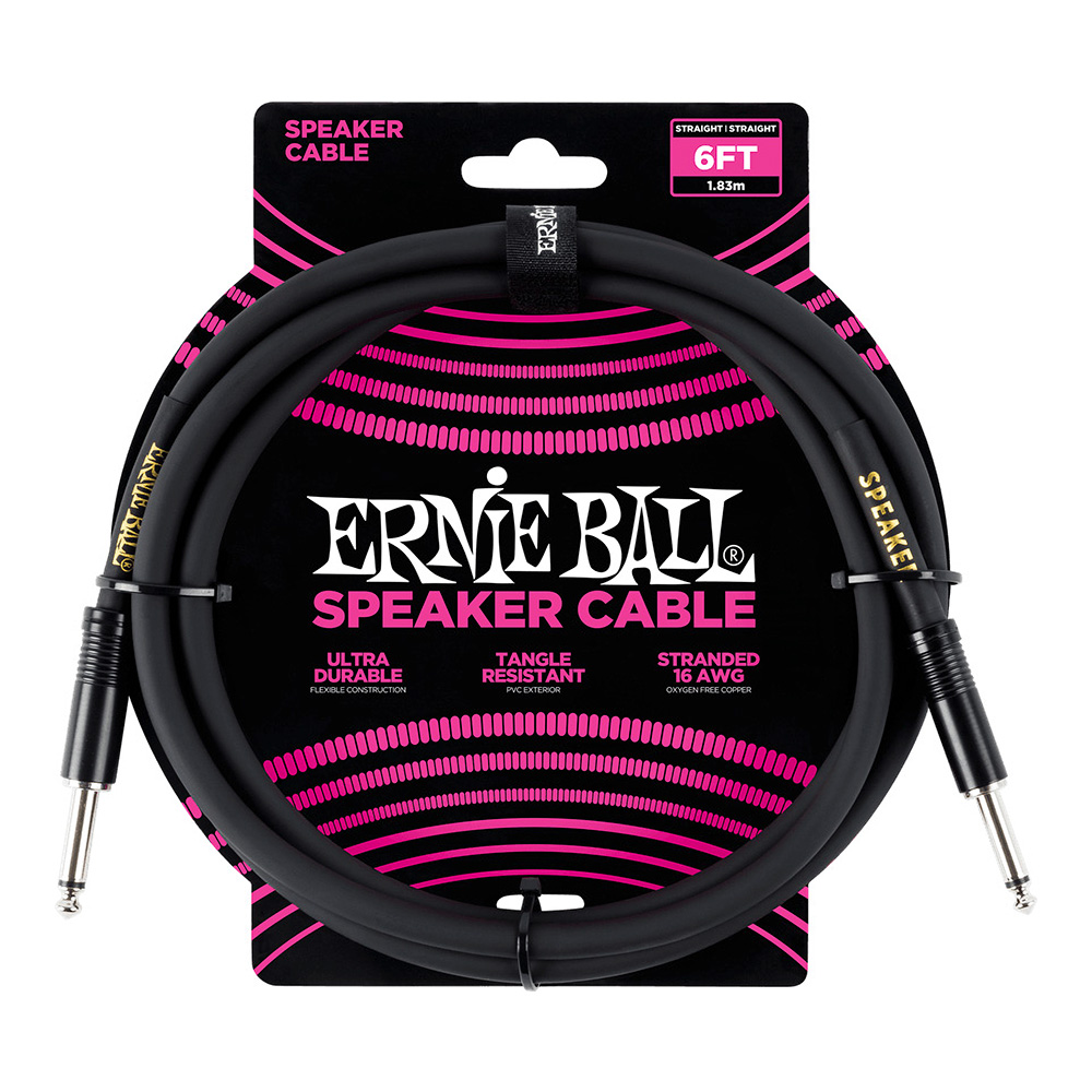 ERNIE BALL <br>#6072 6' Straight / Straight Speaker Cable