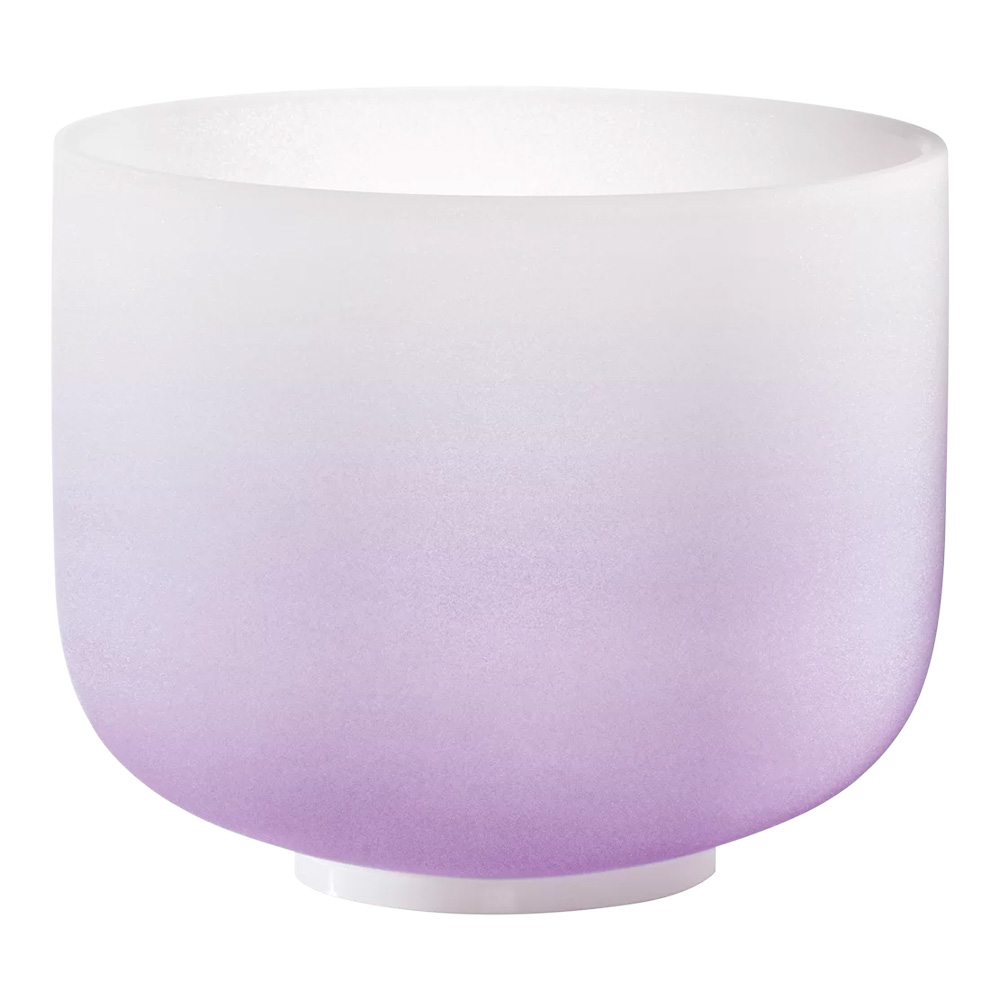 MEINL <br>8" Color Frosted Crystal Singing Bowl, Note B, Crown Chakra [CSBC8B]