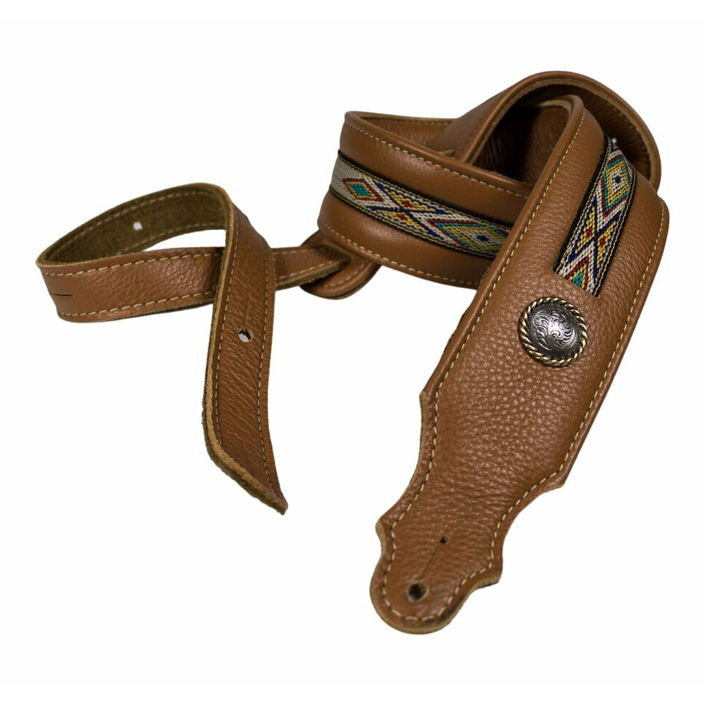 Franklin <br>11A-CA-N [Southwest Padded Leather Guitar Strap - Gold]