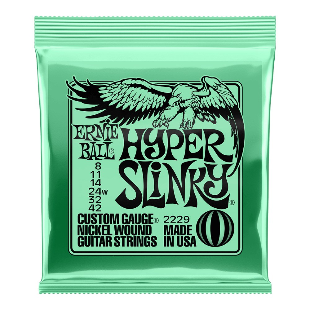 ERNIE BALL <br>#2229 Hyper Slinky Nickel Wound 8-42