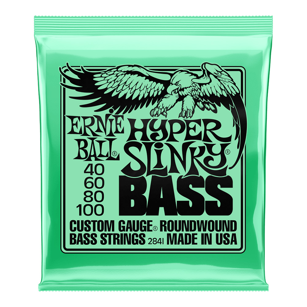 ERNIE BALL <br>#2841 Hyper Slinky Bass Nickel Wound 40-100