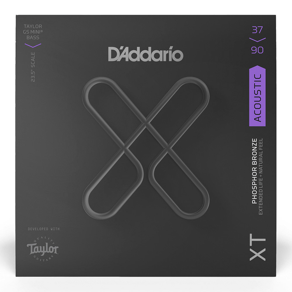 D'Addario <br>XTB3790GS [XT Bass Phosphor Bronze, Custom Light Taylor GS Mini 37-90]