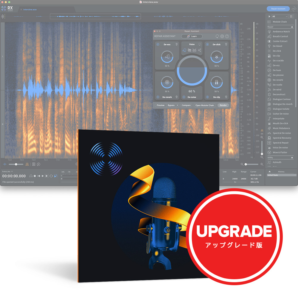 iZotope <br>RX 10 Advanced Upgrade from RX 1-9 Standard
