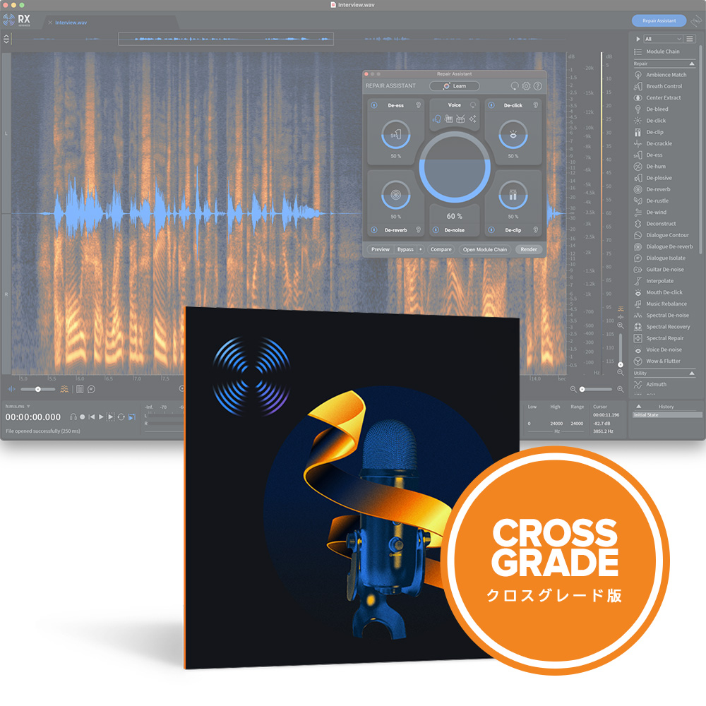 iZotope <br>RX 10 Advanced Crossgrade from Any Standard Product/ and Elements/Other Product owner
