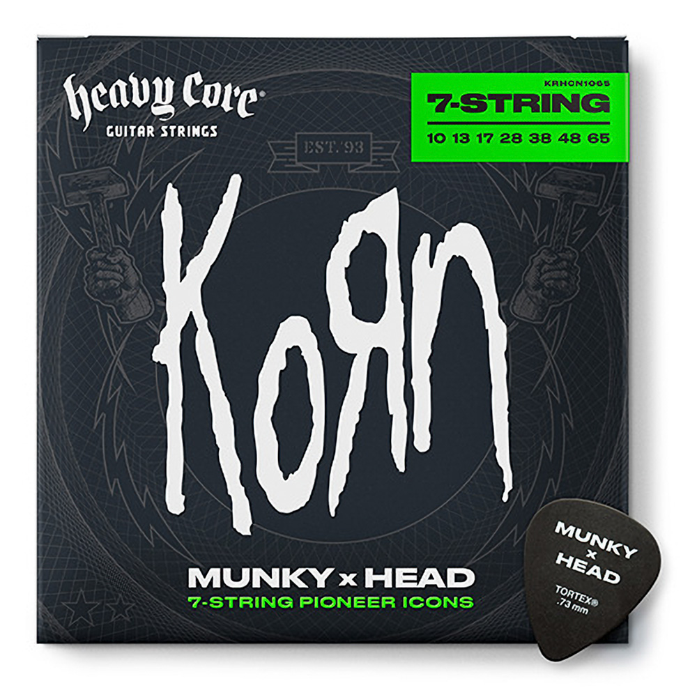 Jim Dunlop <br>Heavy Core KORN Guitar Strings | 7-Strings 10-65 [KRHCN10657]