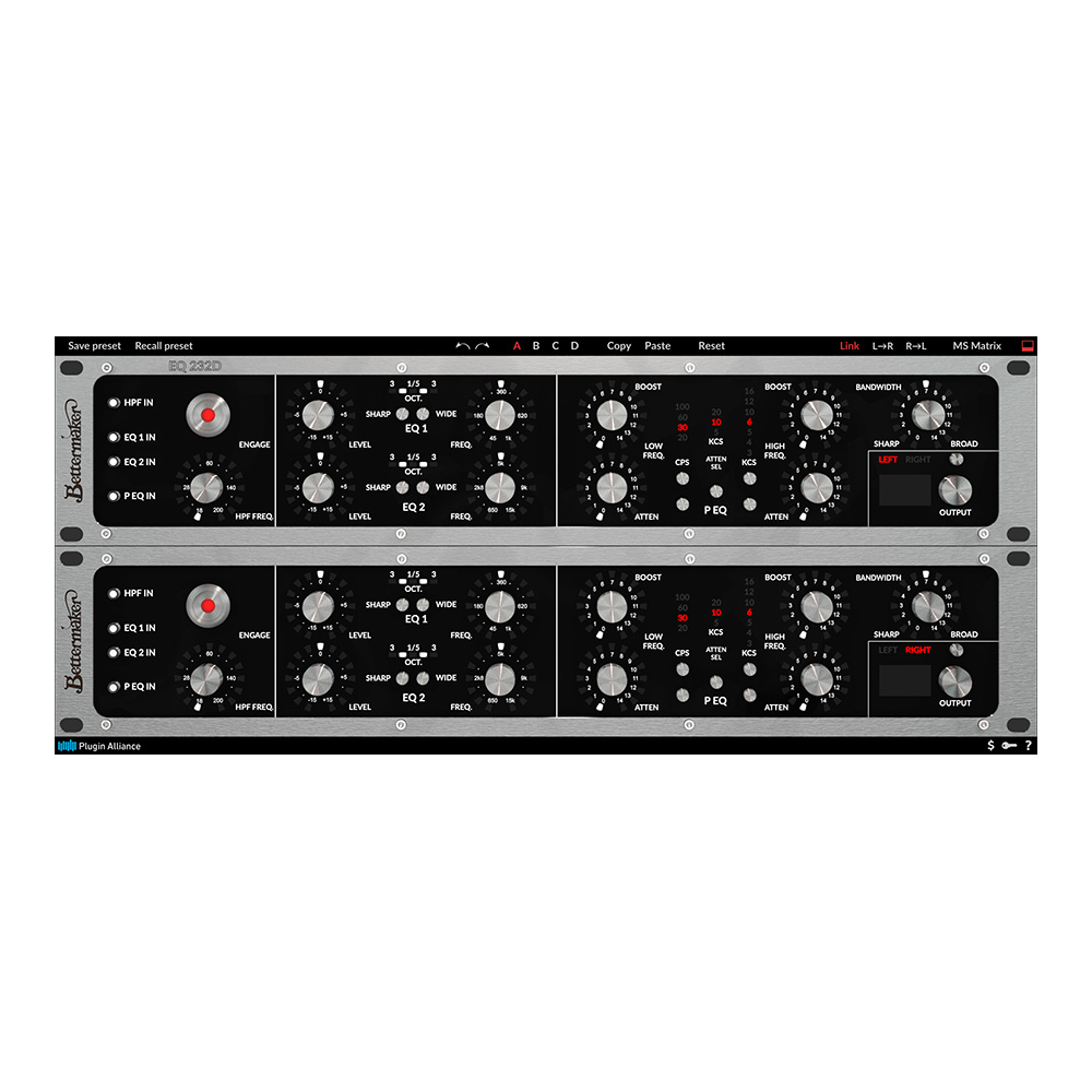 Plugin Alliance <br>Bettermaker EQ232D