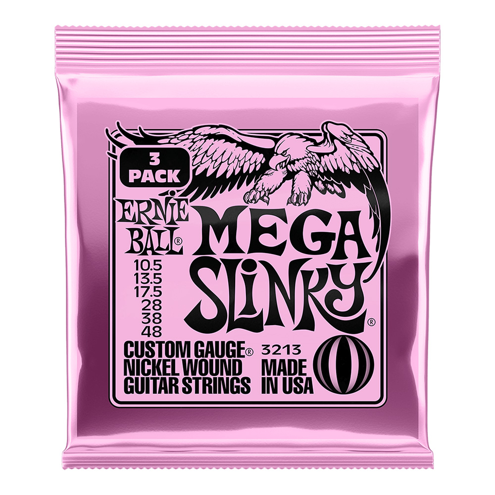 ERNIE BALL <br>#3213 Mega Slinky Nickel Wound 10.5-48 [3 Pack]