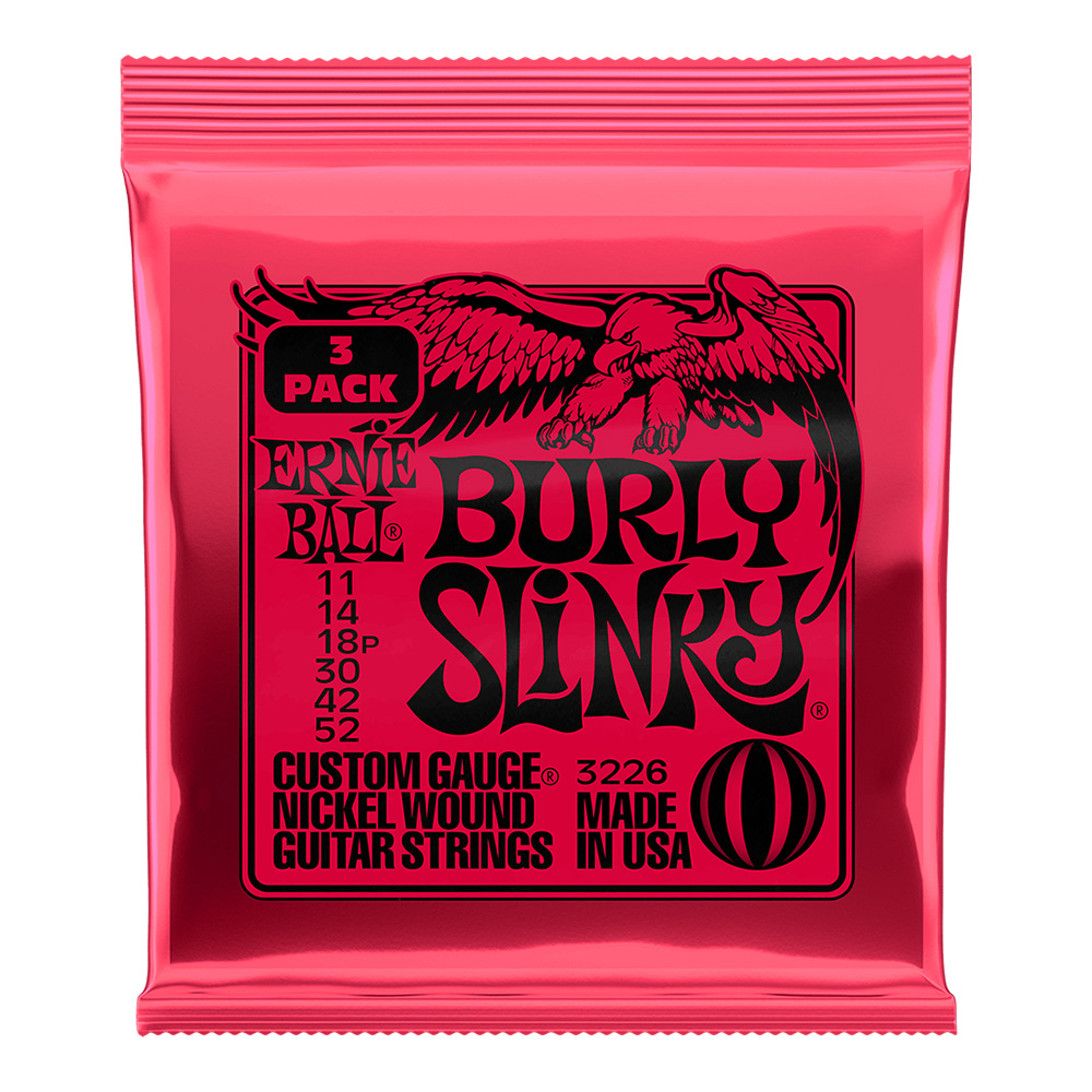 ERNIE BALL <br>#3226 Burly Slinky Nickel Wound 11-52 [3 Pack]