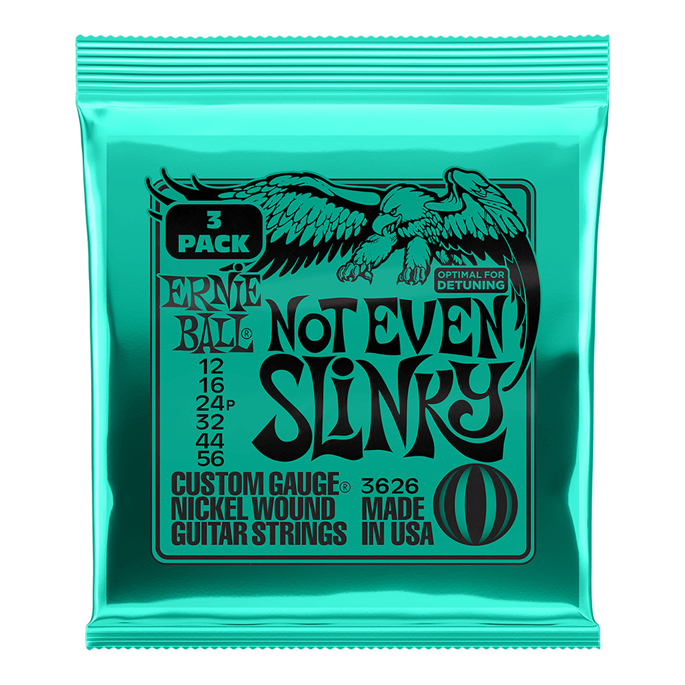 ERNIE BALL <br>#3626 Not Even Slinky Nickel Wound 12-56 [3 Pack]