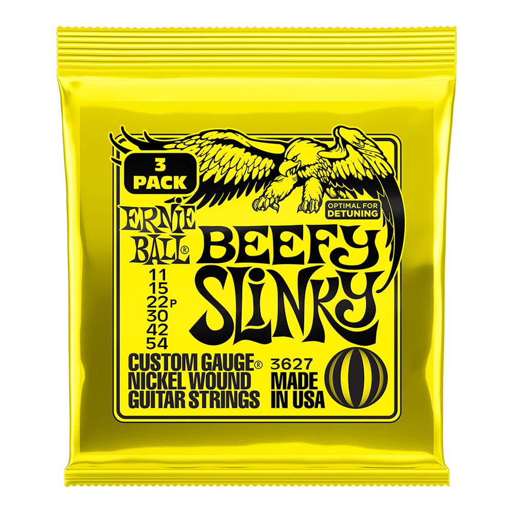 ERNIE BALL <br>#3627 Beefy Slinky Nickel Wound 11-54 [3 Pack]