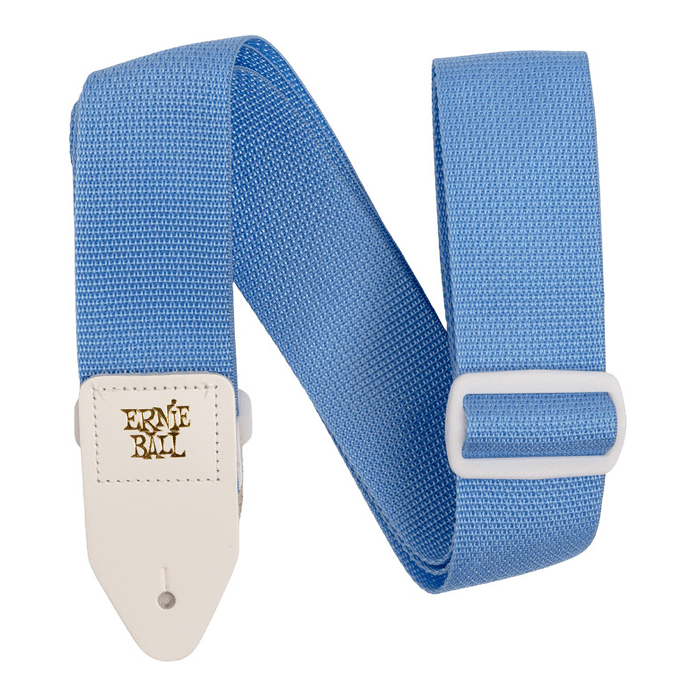 ERNIE BALL <br>#5348 Soft Blue & White Polypro Guitar Strap