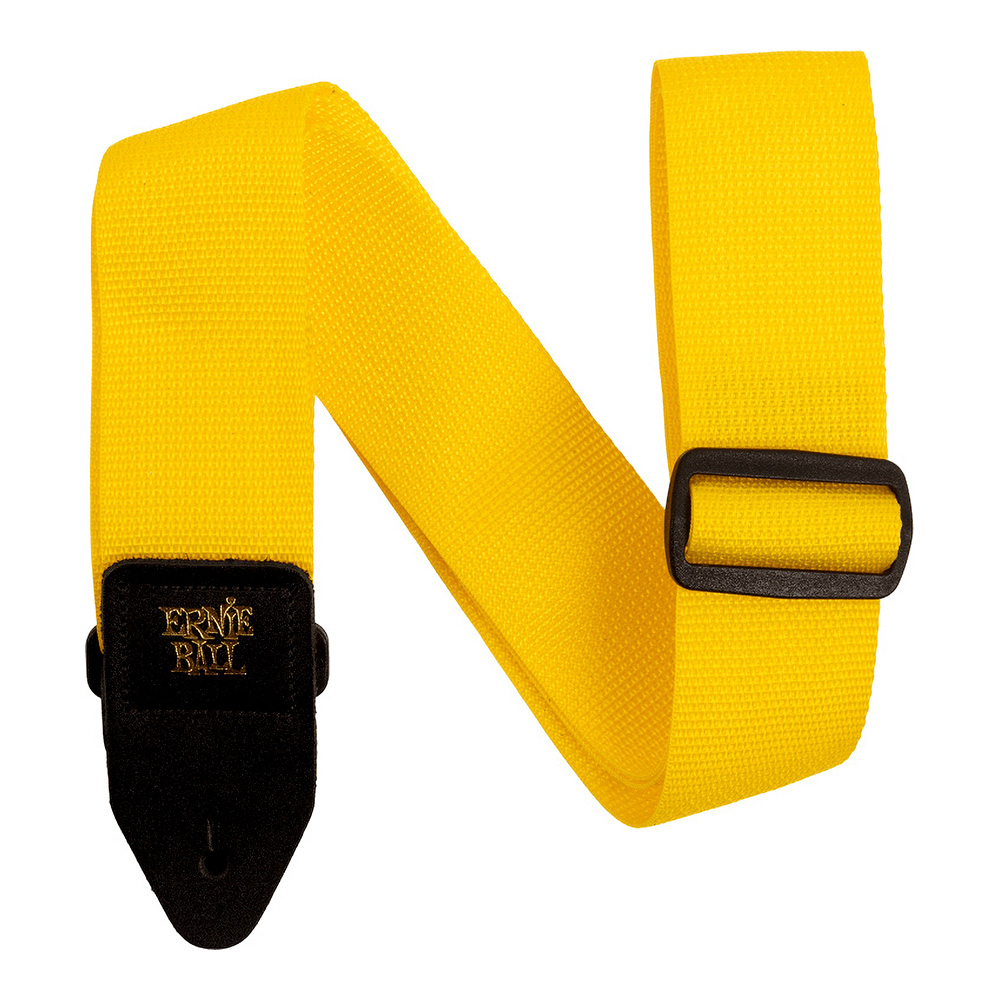 ERNIE BALL <br>#5351 Yellow & Black Polypro Guitar Strap