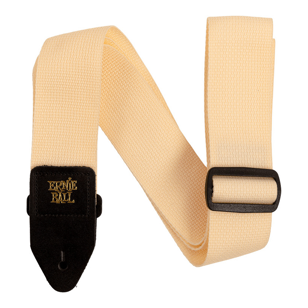 ERNIE BALL <br>#5354 Cream & Black Polypro Guitar Strap