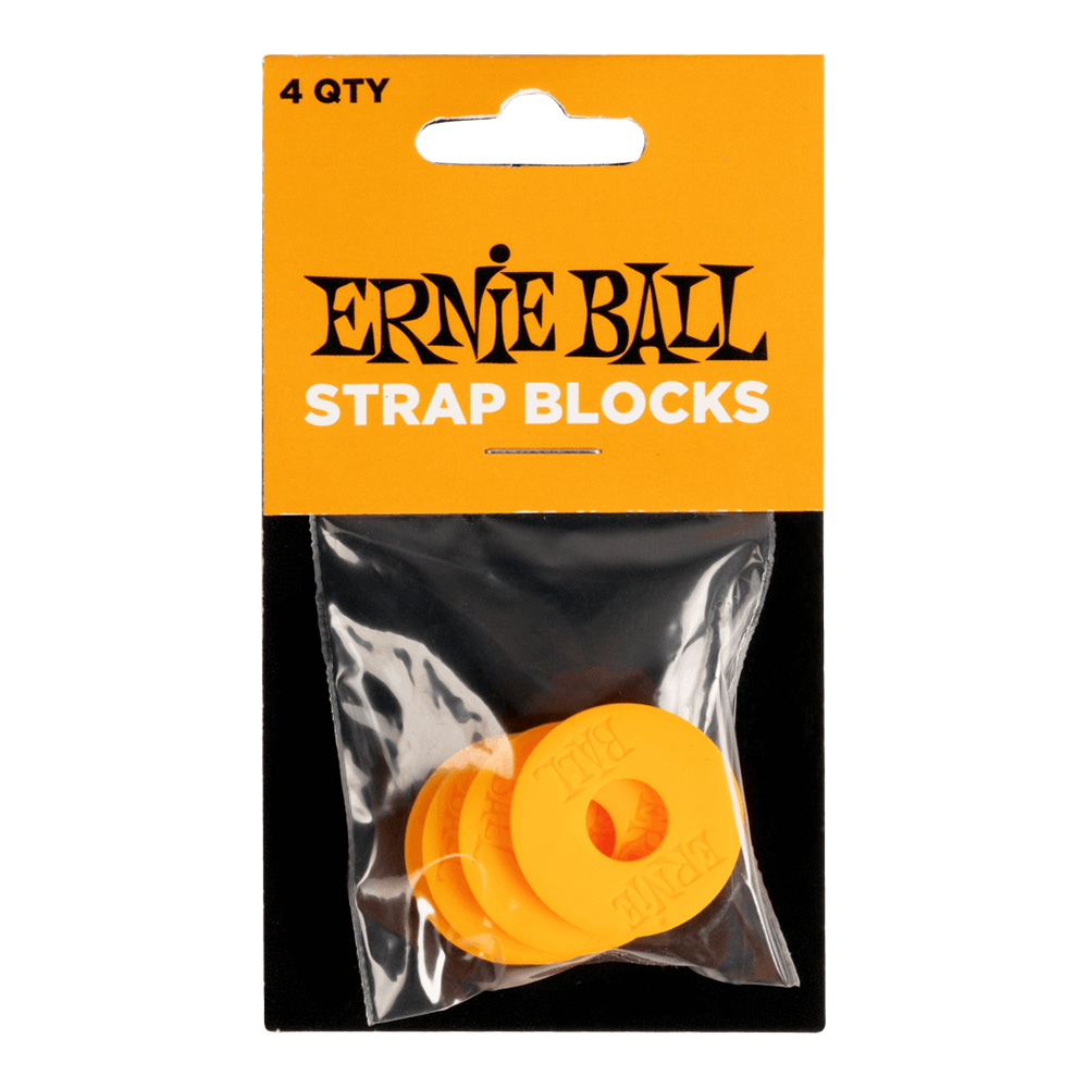 ERNIE BALL <br>#5621 Strap Blocks 4pk - Orange