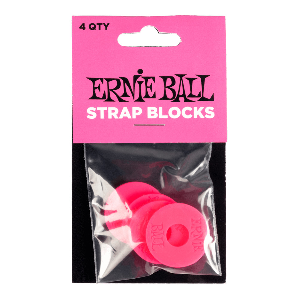 ERNIE BALL <br>#5623 Strap Blocks 4pk - Pink