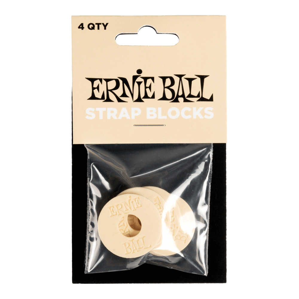 ERNIE BALL <br>#5624 Strap Blocks 4pk - Cream