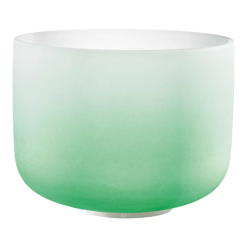 MEINL <br>11" Color-Frosted Crystal Singing Bowl, Note F, Heart Chakra [CSBC11F]