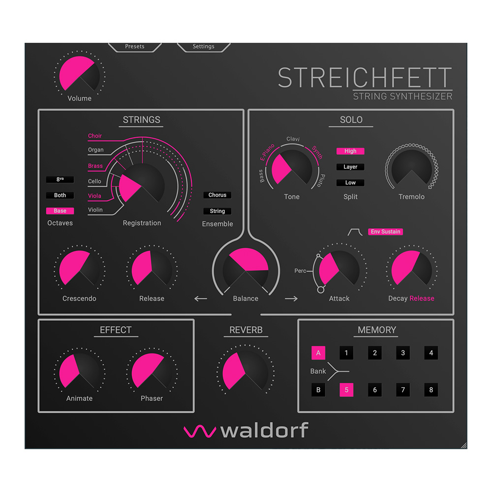 Waldorf <br>Streichfett Plugin