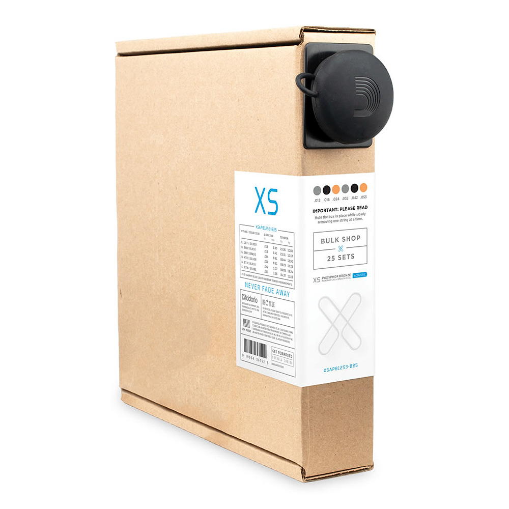 D'Addario <br>XSAPB1253-B25 [XS Phosphor Bronze, Regular Light 12-53][BULK SHOP 25Zbg]