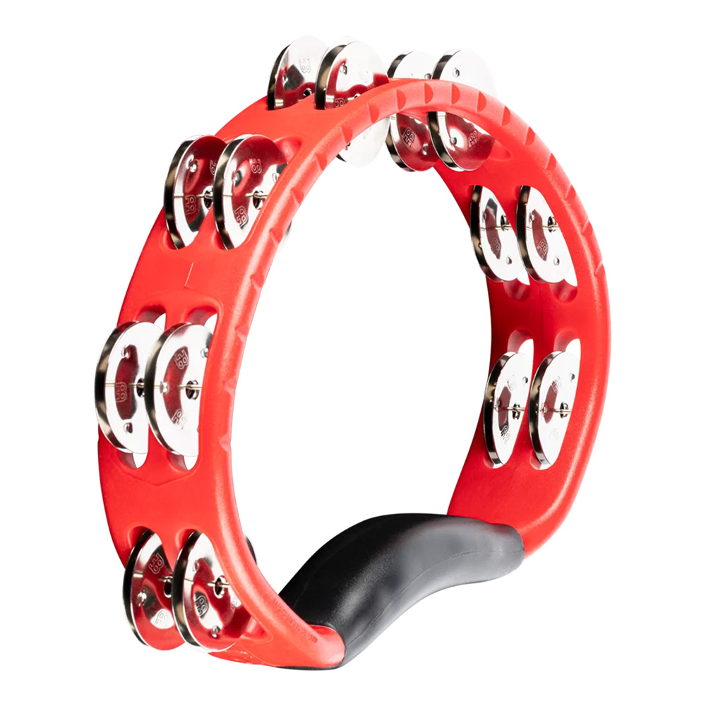 MEINL <br>Headliner Series Handheld ABS Tambourine - Red/HandHeld/Double Row Jingle [HTMT1R]