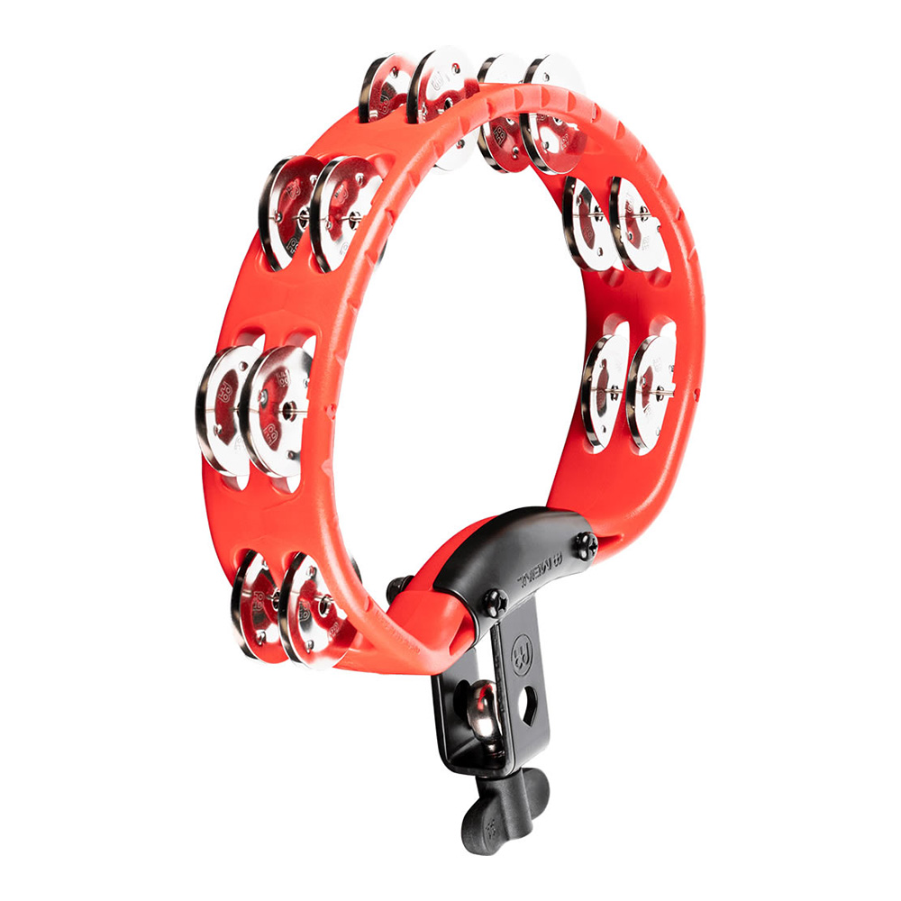 MEINL <br>Headliner Series Mountable ABS Tambourine - Red/Mountable/Double Row Jingle [HTMT2R]