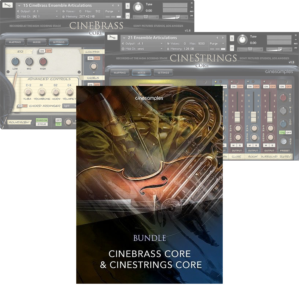 Cinesamples <br>CineStrings Core + CineBrass Core Bundle