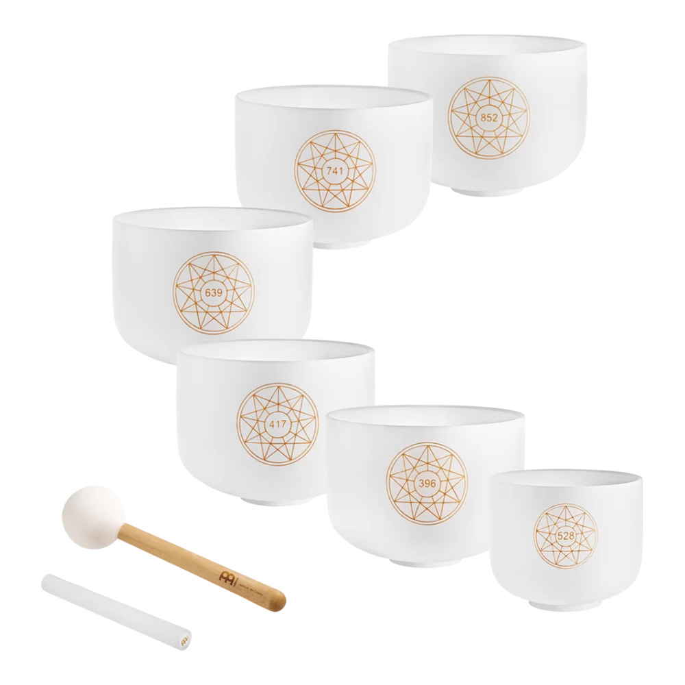 MEINL <br>Solfeggio Crystal Singing Bowl Set [SOLCSBSET]