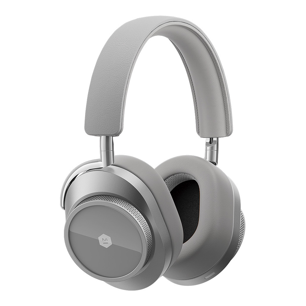 MASTER & DYNAMIC <br>MW75 Active Noise-Cancelling Wireless Headphones Silver Metal / Grey Leather [MW75S3GREY-SILVER]