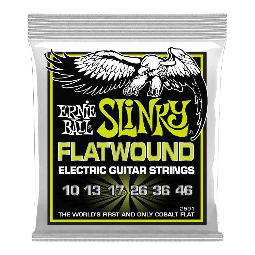 ERNIE BALL <br>#2591 Regular Slinky Flatwound Electric Guitar Strings 10-46