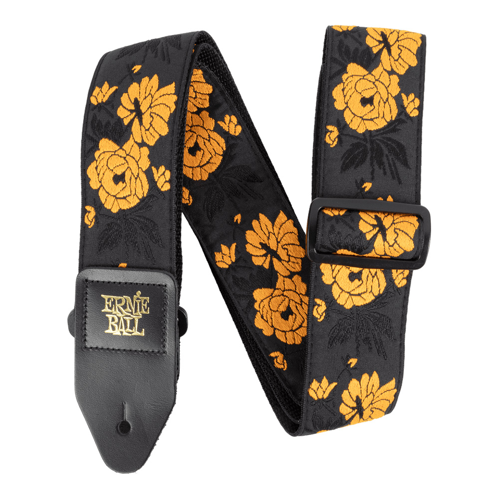 ERNIE BALL <br>#5358 Classic Jacquard Guitar Strap/Bass Strap - Tangerine Rose