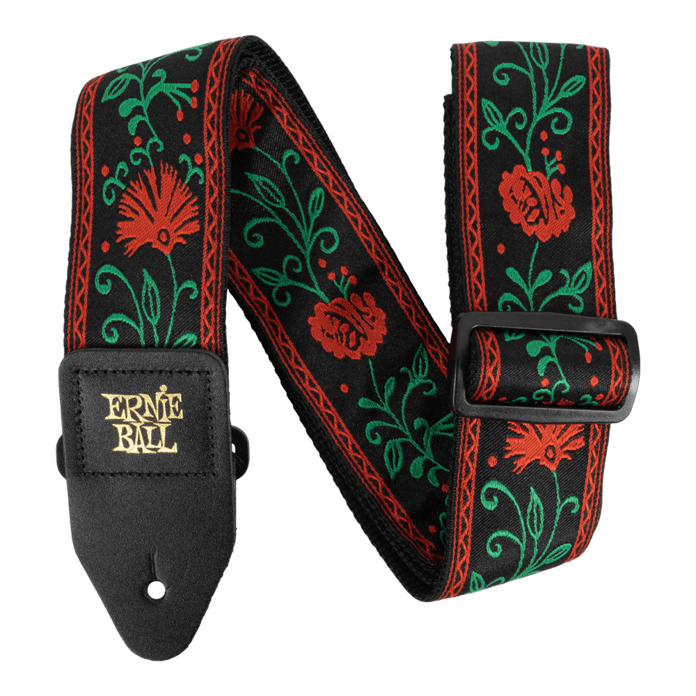 ERNIE BALL <br>#5361 Classic Jacquard Guitar Strap/Bass Strap - Western Rose