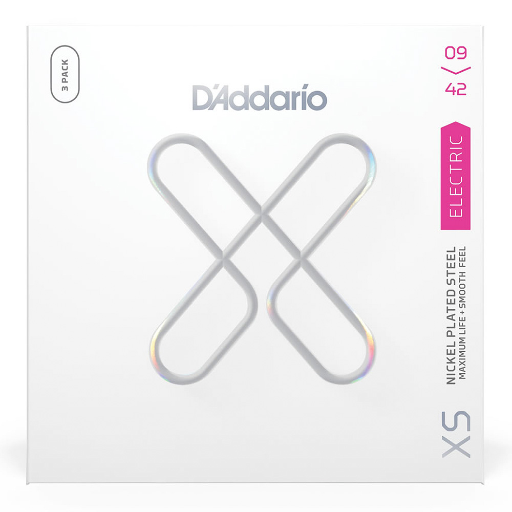 D'Addario <br>XSE0942-3P XS Nickel Round Wound Super Light 09-42 3pack