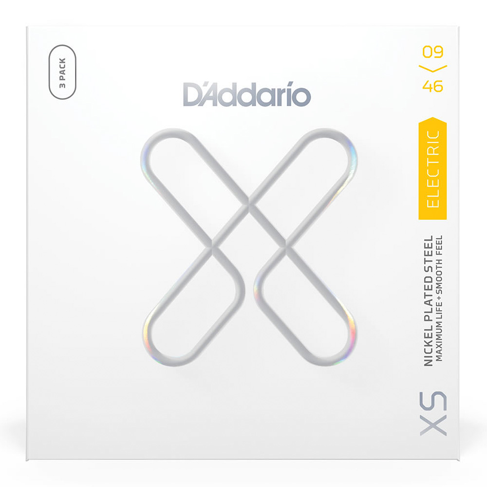 D'Addario <br>XSE0946-3P XS Nickel Round Wound Super Light Top Regular Bottom 09-46 3pack