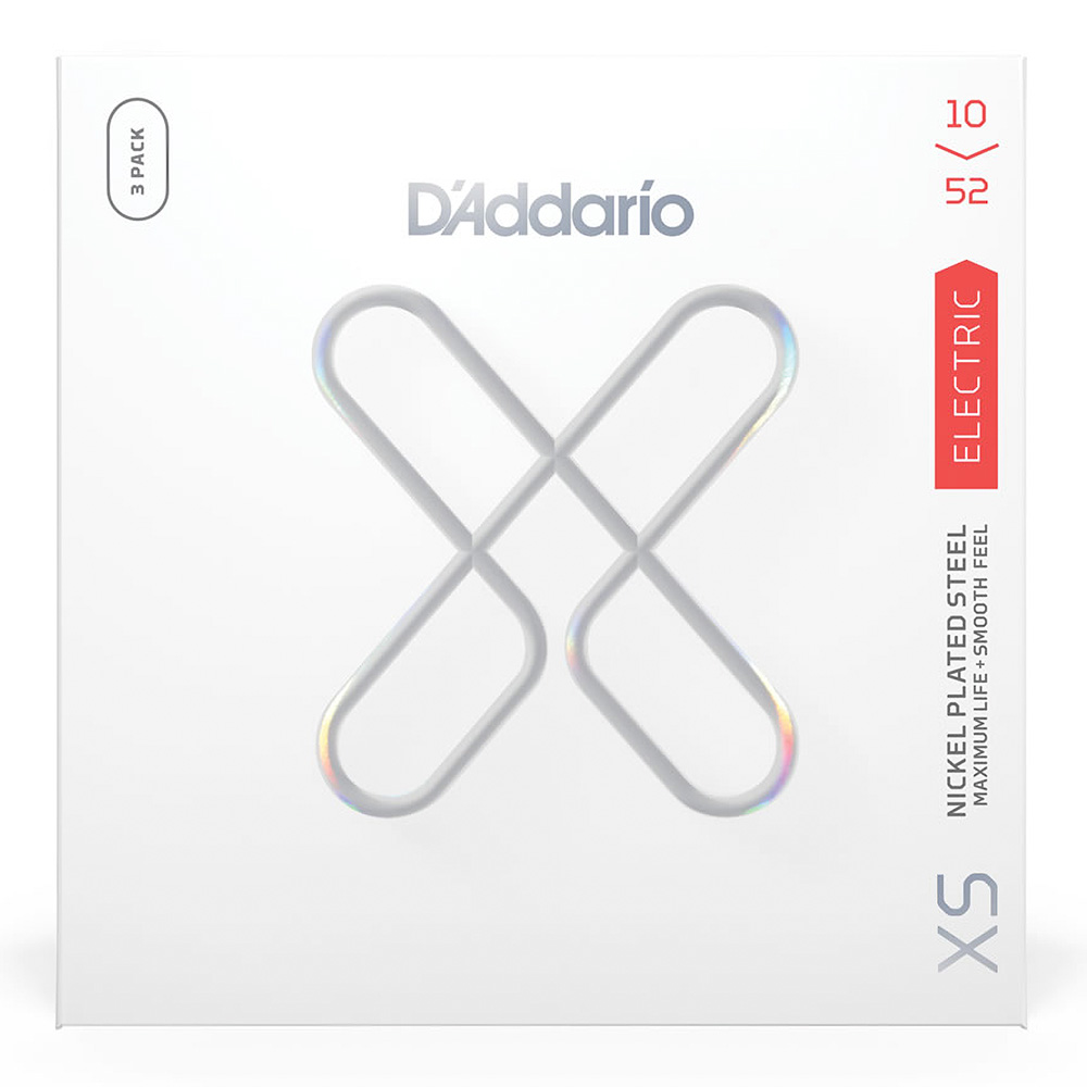 D'Addario <br>XSE1052-3P XS Nickel Round Wound Light Top Heavy Bottom 10-52 3pack