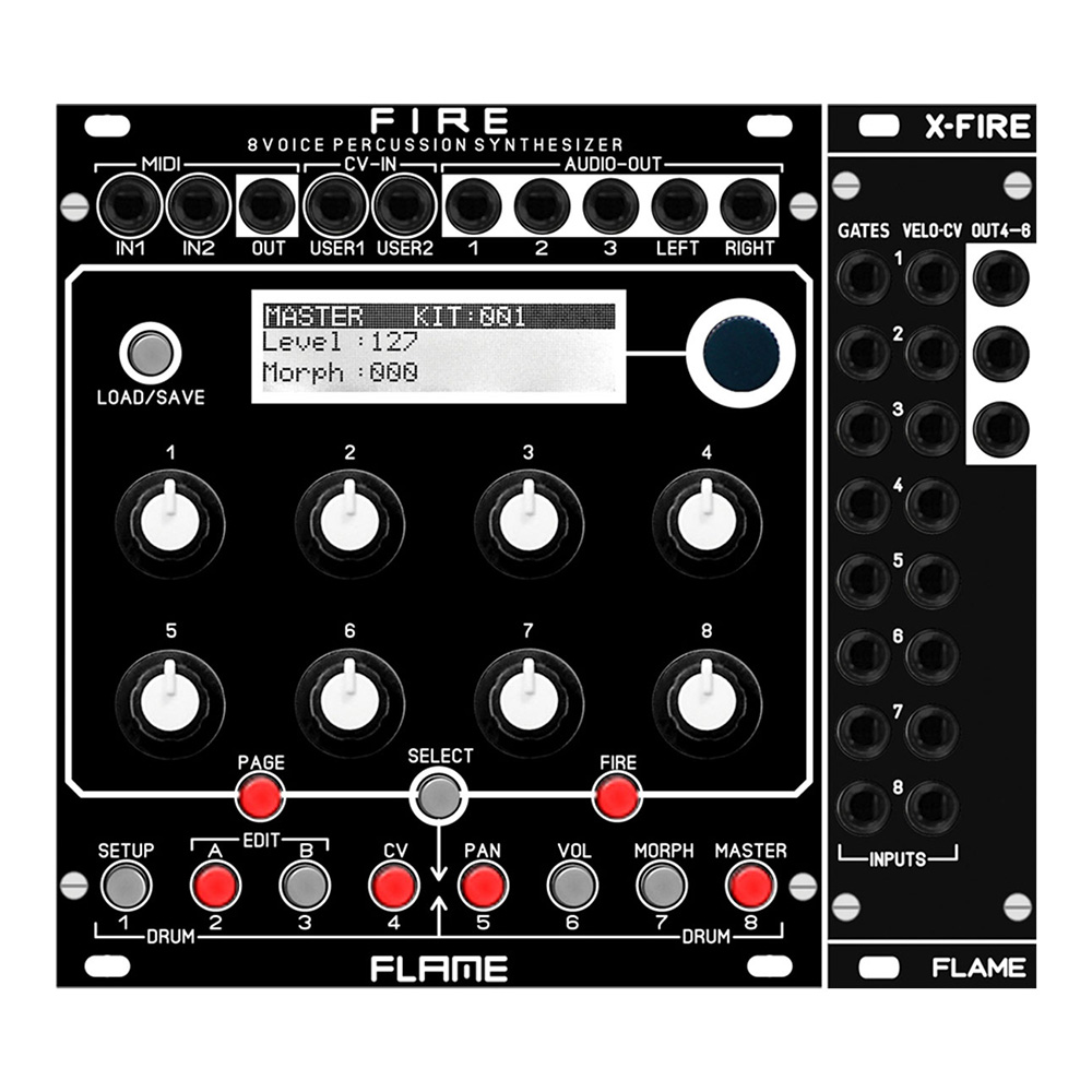 FLAME <br>FIRE [8 Voice Percussion Synthsizer]
