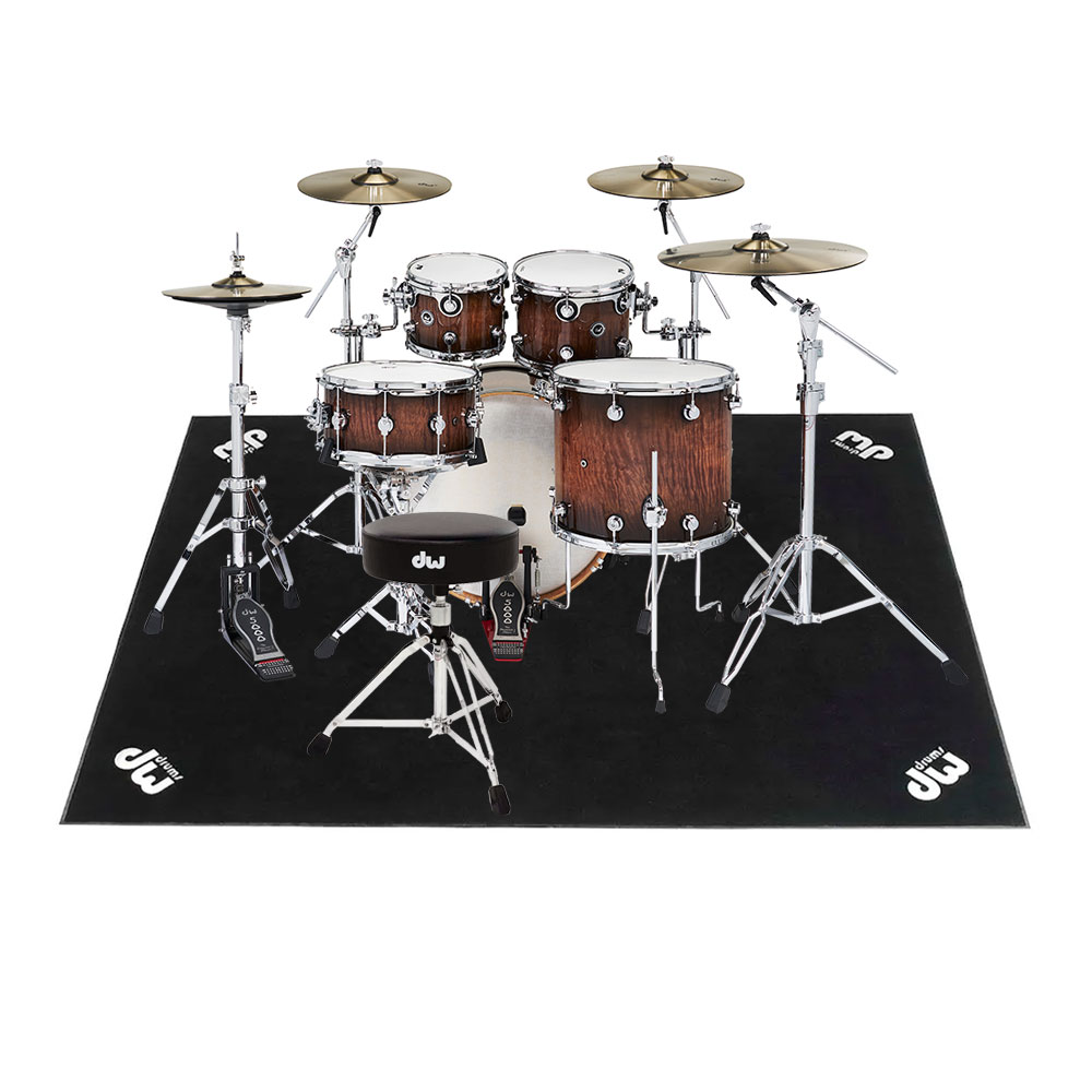 dw <br>DWe 5-Piece Complete Bundle Kit Candy Black Burst over Curly Maple Exotic Plus set