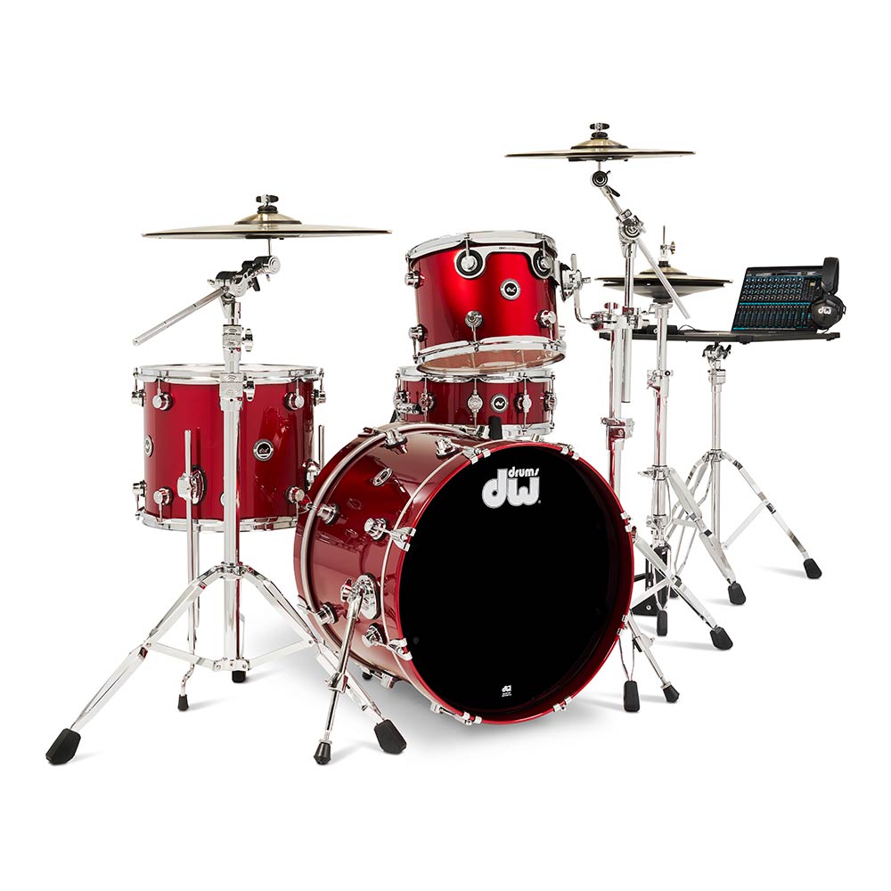 dw <br>DWe 4-Piece Complete Bundle Kit Black Cherry Metallic Lacquer