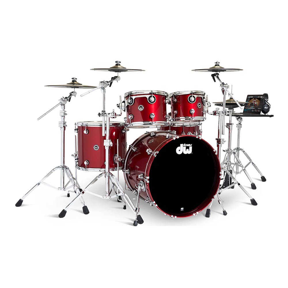 dw <br>DWe 5-Piece Complete Bundle Kit Black Cherry Metallic Lacquer