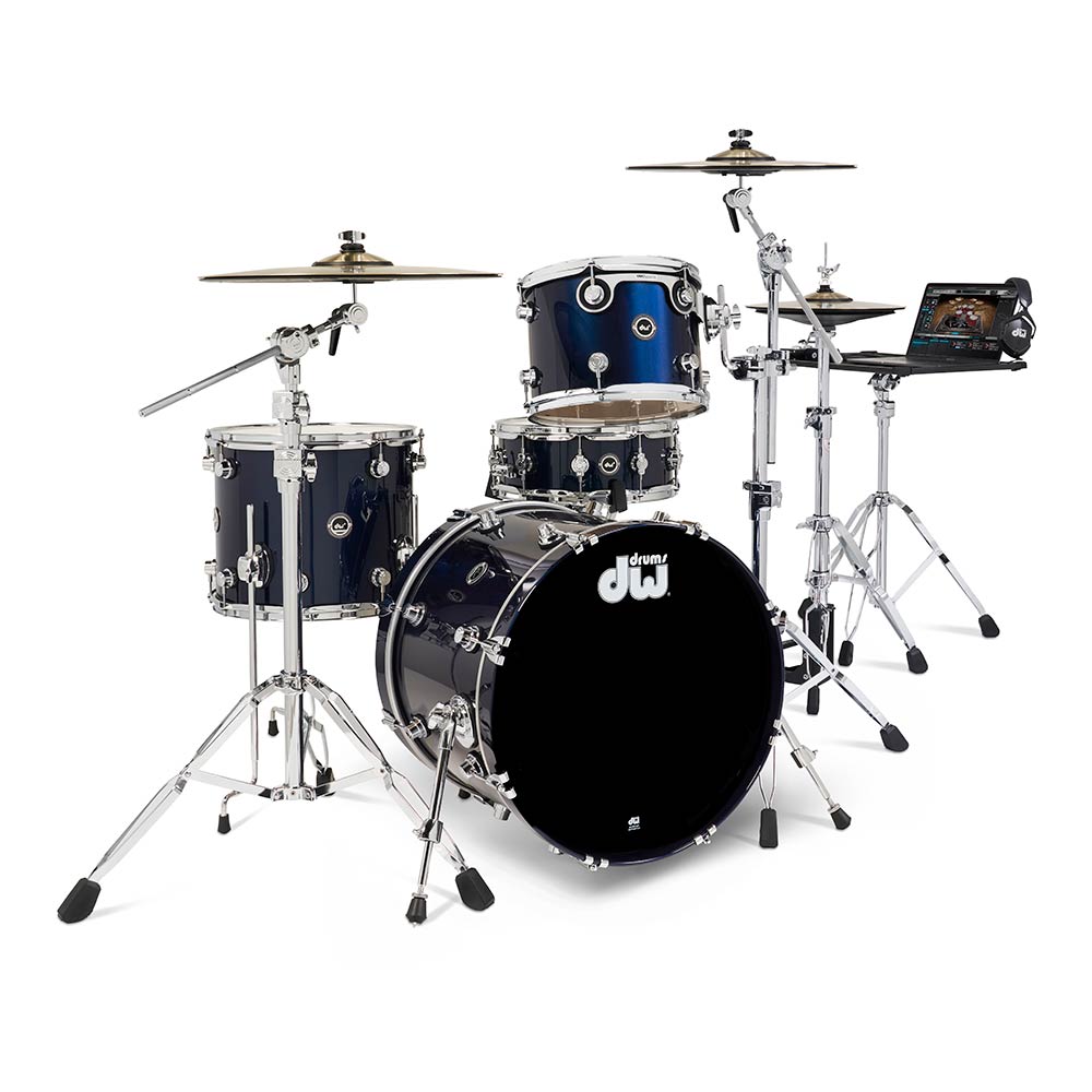 dw <br>DWe 4-Piece Complete Bundle Kit Midnight Blue Metallic Lacquer