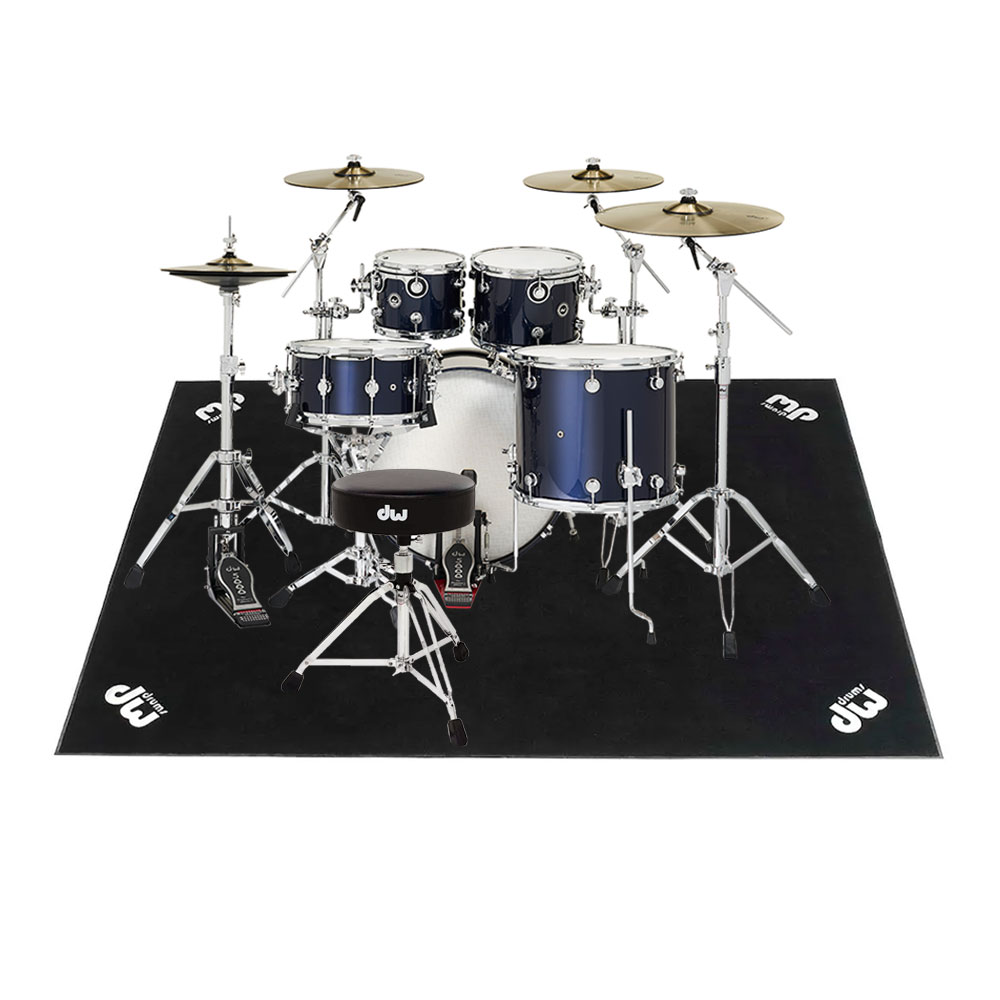 dw <br>DWe 5-Piece Complete Bundle Kit Midnight Blue Metallic Lacquer Plus set