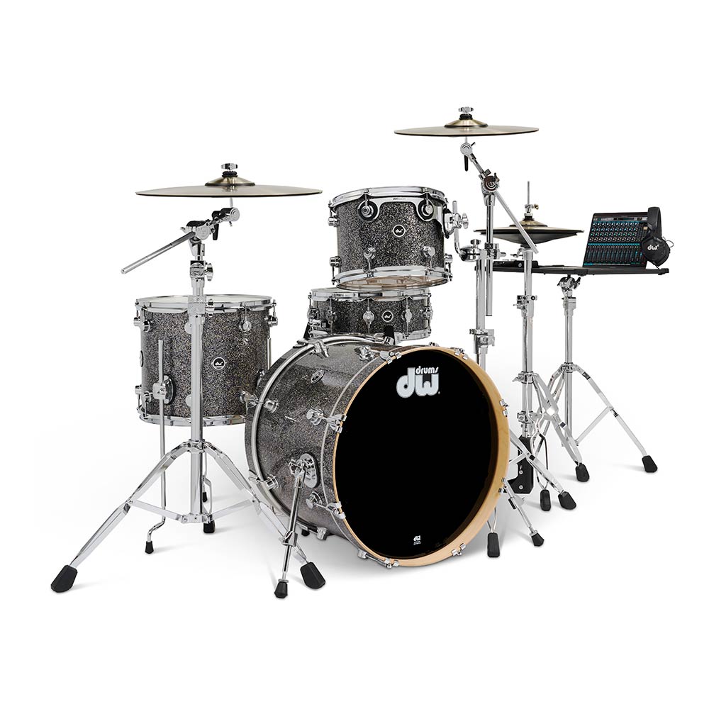 dw <br>DWe 4-Piece Complete Bundle Kit Black Galaxy FinishPly&#8482;